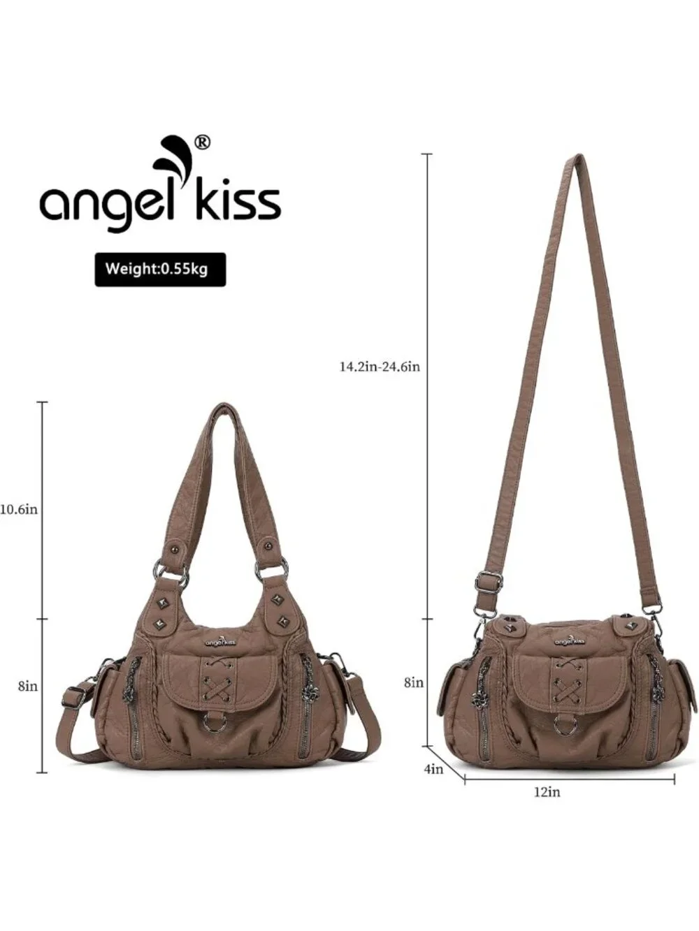 Chic Small Hobo Shoulder Bag for Women | Y2K Vegan Leather Multi-Pocket Tote